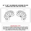 6 X 12 Full Size Aluminum License Plate for Cars and Trucks  Thumbnail