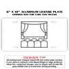 6 X 12 Full Size Aluminum License Plate for Cars and Trucks  Thumbnail