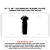 6 X 12 Full Size Aluminum License Plate for Cars and Trucks  Thumbnail