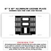 6 X 12 Full Size Aluminum License Plate for Cars and Trucks  Thumbnail