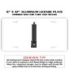 6 X 12 Full Size Aluminum License Plate for Cars and Trucks  Thumbnail