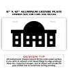 6 X 12 Full Size Aluminum License Plate for Cars and Trucks  Thumbnail