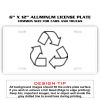 6 X 12 Full Size Aluminum License Plate for Cars and Trucks  Thumbnail