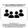 6 X 12 Full Size Aluminum License Plate for Cars and Trucks  Thumbnail
