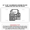 6 X 12 Full Size Aluminum License Plate for Cars and Trucks  Thumbnail