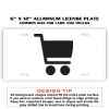 6 X 12 Full Size Aluminum License Plate for Cars and Trucks  Thumbnail
