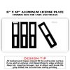 6 X 12 Full Size Aluminum License Plate for Cars and Trucks  Thumbnail