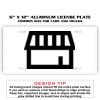 6 X 12 Full Size Aluminum License Plate for Cars and Trucks  Thumbnail