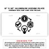 6 X 12 Full Size Aluminum License Plate for Cars and Trucks  Thumbnail