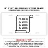 6 X 12 Full Size Aluminum License Plate for Cars and Trucks  Thumbnail