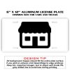 6 X 12 Full Size Aluminum License Plate for Cars and Trucks  Thumbnail