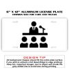 6 X 12 Full Size Aluminum License Plate for Cars and Trucks  Thumbnail