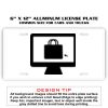 6 X 12 Full Size Aluminum License Plate for Cars and Trucks  Thumbnail