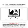 6 X 12 Full Size Aluminum License Plate for Cars and Trucks  Thumbnail
