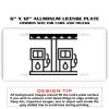 6 X 12 Full Size Aluminum License Plate for Cars and Trucks  Thumbnail