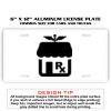 6 X 12 Full Size Aluminum License Plate for Cars and Trucks  Thumbnail