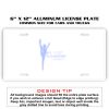 6 X 12 Full Size Aluminum License Plate for Cars and Trucks  Thumbnail