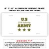 6 X 12 Full Size Aluminum License Plate for Cars and Trucks  Thumbnail