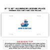 6 X 12 Full Size Aluminum License Plate for Cars and Trucks  Thumbnail