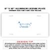 6 X 12 Full Size Aluminum License Plate for Cars and Trucks  Thumbnail