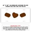 6 X 12 Full Size Aluminum License Plate for Cars and Trucks  Thumbnail
