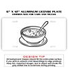 6 X 12 Full Size Aluminum License Plate for Cars and Trucks  Thumbnail