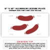6 X 12 Full Size Aluminum License Plate for Cars and Trucks  Thumbnail