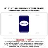 6 X 12 Full Size Aluminum License Plate for Cars and Trucks  Thumbnail