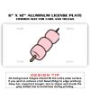 6 X 12 Full Size Aluminum License Plate for Cars and Trucks  Thumbnail