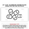 6 X 12 Full Size Aluminum License Plate for Cars and Trucks  Thumbnail