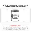 6 X 12 Full Size Aluminum License Plate for Cars and Trucks  Thumbnail
