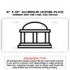 6 X 12 Full Size Aluminum License Plate for Cars and Trucks  Thumbnail