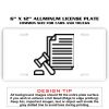 6 X 12 Full Size Aluminum License Plate for Cars and Trucks  Thumbnail