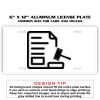6 X 12 Full Size Aluminum License Plate for Cars and Trucks  Thumbnail