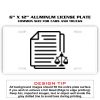 6 X 12 Full Size Aluminum License Plate for Cars and Trucks  Thumbnail