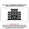 6 X 12 Full Size Aluminum License Plate for Cars and Trucks  Thumbnail