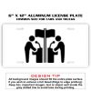 6 X 12 Full Size Aluminum License Plate for Cars and Trucks  Thumbnail