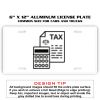 6 X 12 Full Size Aluminum License Plate for Cars and Trucks  Thumbnail