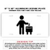 6 X 12 Full Size Aluminum License Plate for Cars and Trucks  Thumbnail