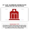 6 X 12 Full Size Aluminum License Plate for Cars and Trucks  Thumbnail