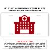 6 X 12 Full Size Aluminum License Plate for Cars and Trucks  Thumbnail