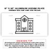 6 X 12 Full Size Aluminum License Plate for Cars and Trucks  Thumbnail