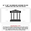 6 X 12 Full Size Aluminum License Plate for Cars and Trucks  Thumbnail
