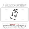 6 X 12 Full Size Aluminum License Plate for Cars and Trucks  Thumbnail