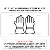 6 X 12 Full Size Aluminum License Plate for Cars and Trucks  Thumbnail