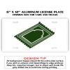 6 X 12 Full Size Aluminum License Plate for Cars and Trucks  Thumbnail