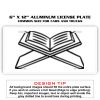 6 X 12 Full Size Aluminum License Plate for Cars and Trucks  Thumbnail