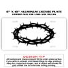 6 X 12 Full Size Aluminum License Plate for Cars and Trucks  Thumbnail