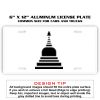 6 X 12 Full Size Aluminum License Plate for Cars and Trucks  Thumbnail