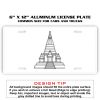 6 X 12 Full Size Aluminum License Plate for Cars and Trucks  Thumbnail